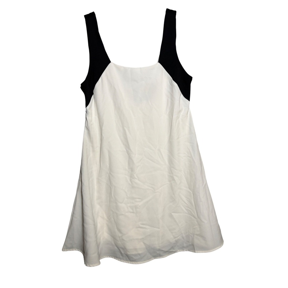 Lulus Womens S Colorblock Mini Dress V-Back Sleeveless Modal Preppy Night Out